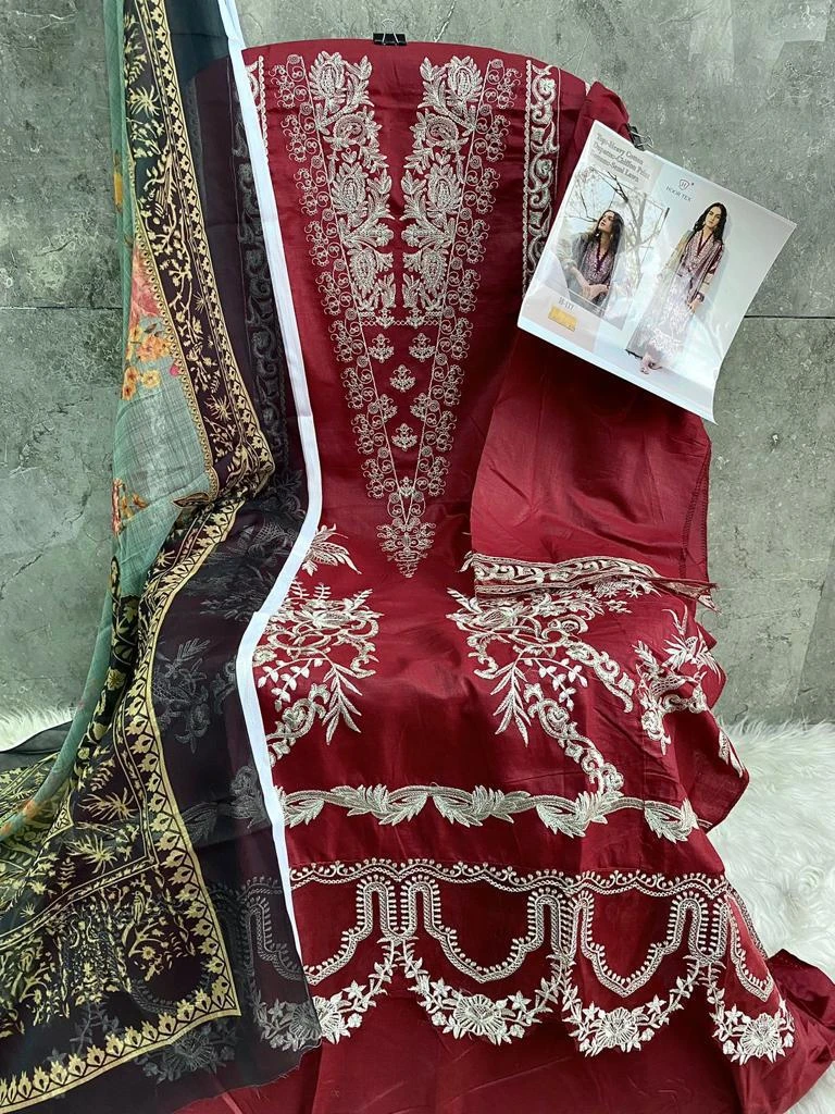 Hoor Tex H 117 Heavy Cotton Wholesale Pakistani Salwar Suit Catalog — Wholesale Salwar Suits, MPA wholesale from Surat - Gallery Image 2